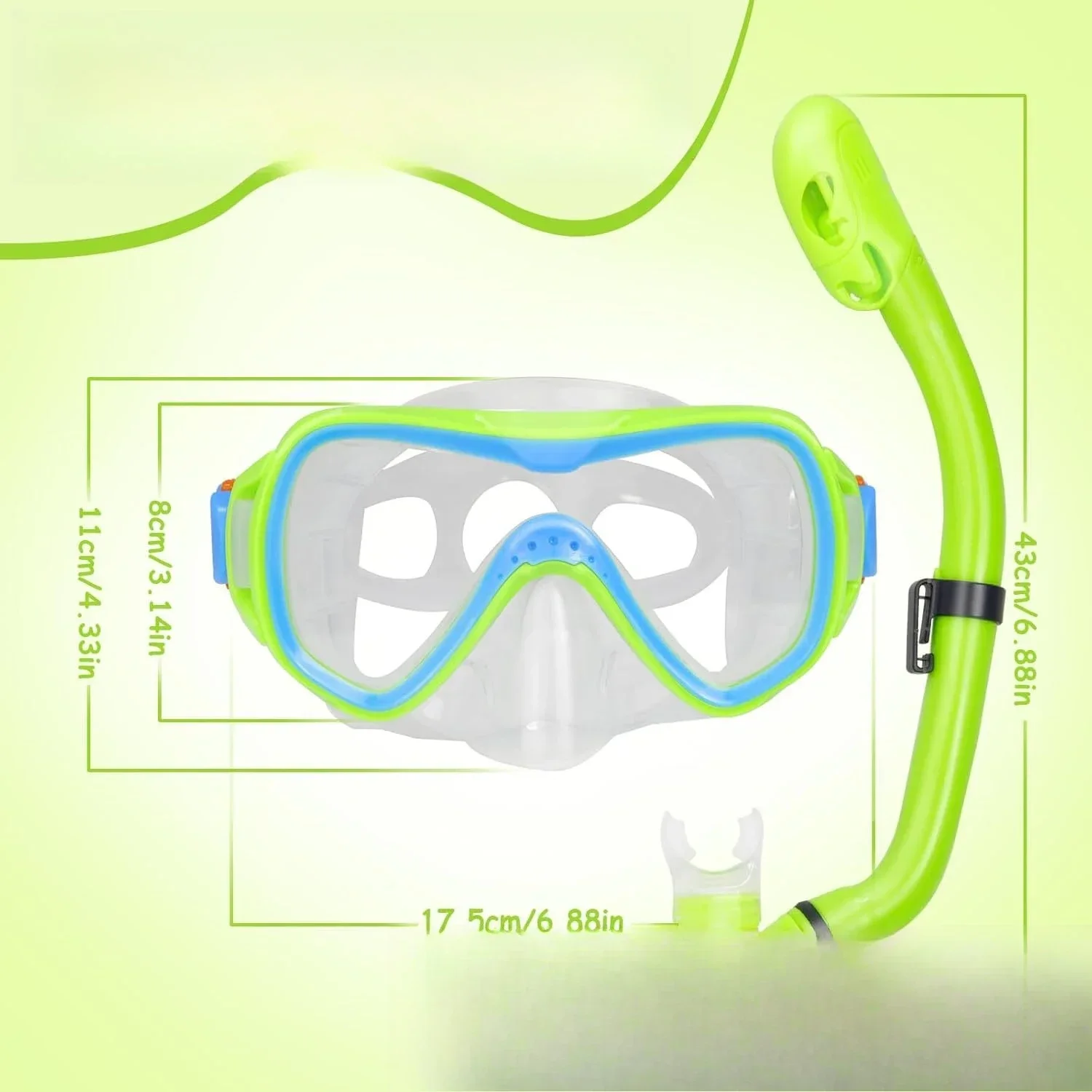 

Outdoor Children's Diving Mask Full Dry Snorkel Children's Fins Diving Set