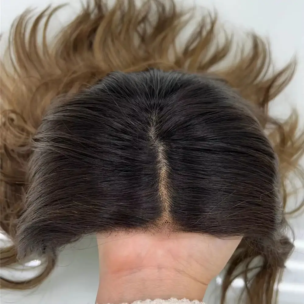 

Natural Synthetic Wig 22 Inches Ombre Caramel Brown with Blonde Highlights Premium Wig Loose Deep Wave High Quality Wigs Female