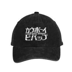 Gorra de béisbol con bordado de letras para Hombre y mujer, gorro con visera plana, estilo Cowboy Bebop Bob, sublimado, Snapback