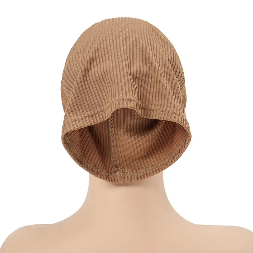 

Head Scarf Ramadan Ribbed Hijab Women's Hijabs Elastic Tie Hijab Women Undercap Hedging Caps Hooded Scarf Islamic Under Scarf