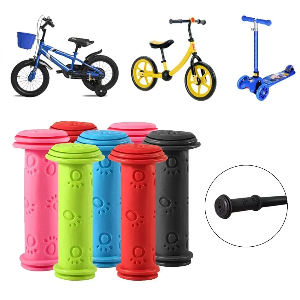 1Pair Rubber Bike Bicycle Handle Bar Grips Anti-slip Waterproof Scooter Handlebar 18mm For BTWIN Kids Bike 14-16inch     2024