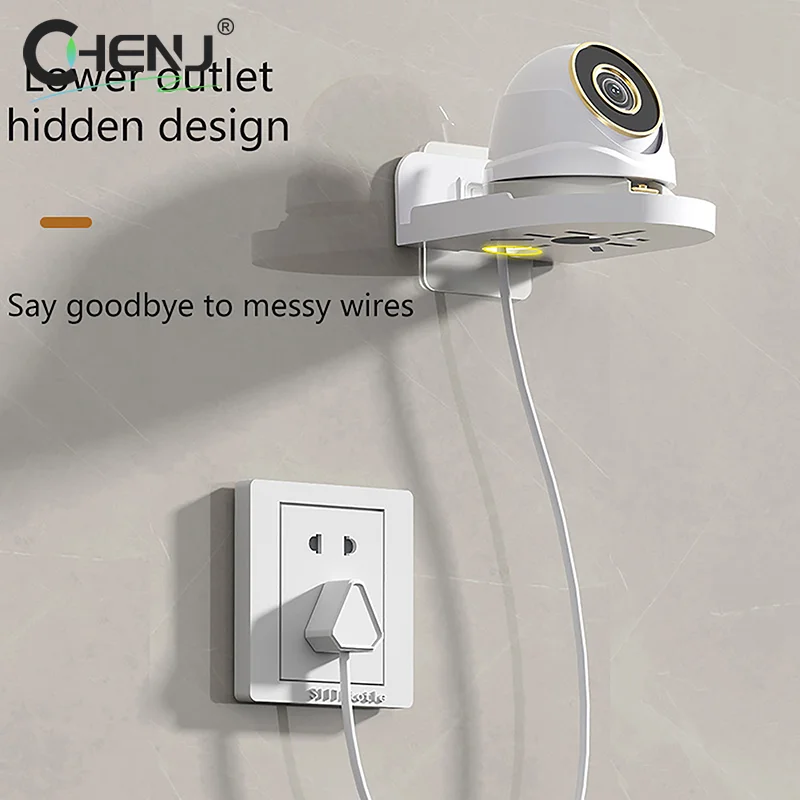 حامل كاميرا مراقبة أمنية خالي من الثقب ، حامل مثبت على الحائط بدون أثر ، منزل ، ذاتي اللصق ، مثبت خالي من الحفر ، جديد