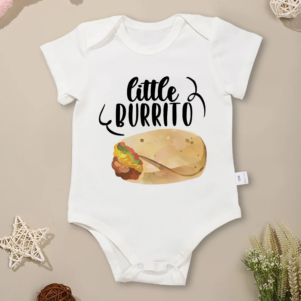 Little Burrito Funny Baby Onesie Fun Fashion Trend 0-24 Months Boy Girl Clothes Bodysuit High Quality 100% Cotton Fast Delivery