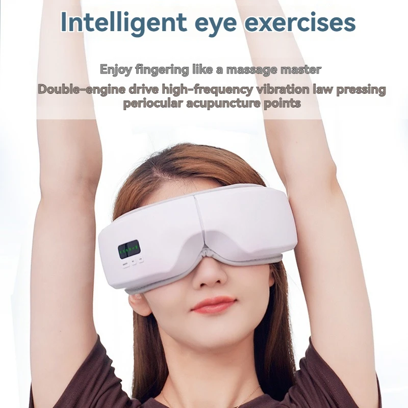 Frequency Vibration Bluetooth Music Hot Compress Eye Mask Hot Compress Eye Protector Relieves Fatigue Lntelligent Air Pressure M