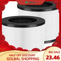 2-Pack H13 HEPA Activated Carbon Replacement Filter Compatible with MOOKA & KOIOS EPI153 EP1153 EPI-153 EP1-153 Air Purifier