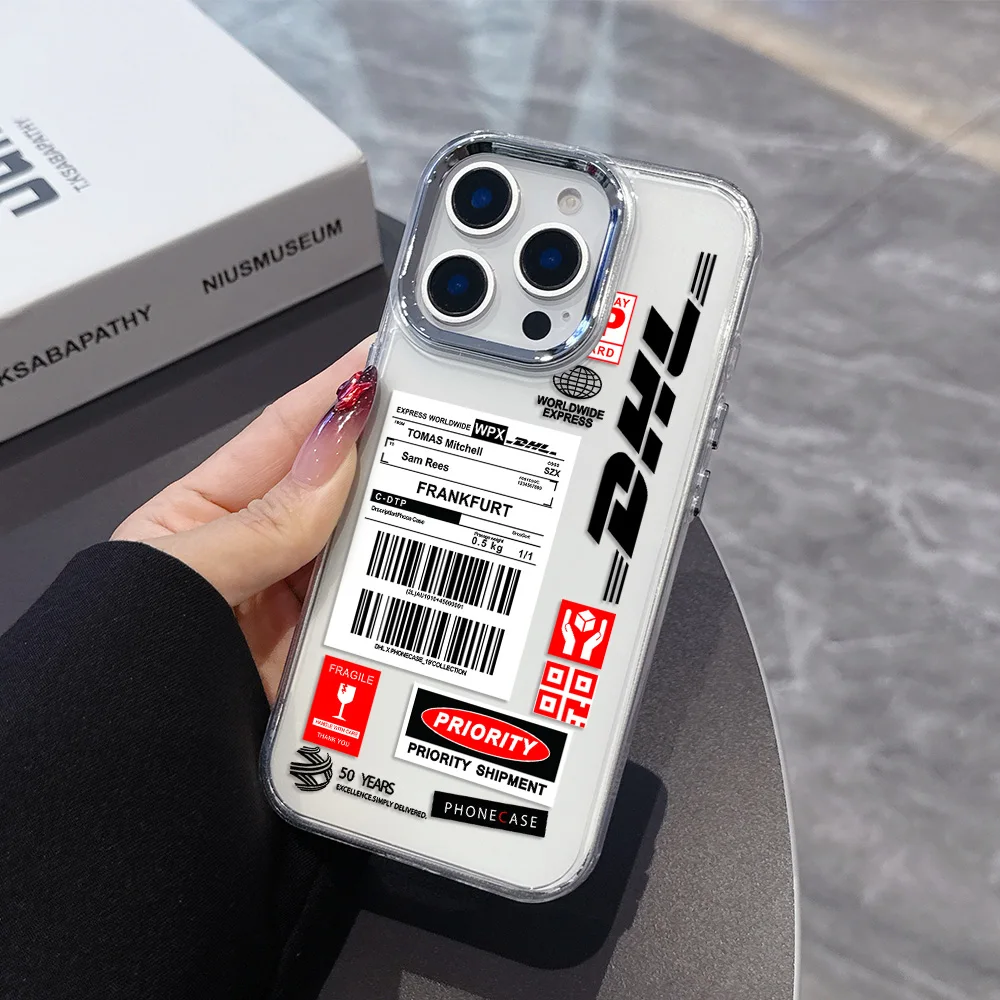 حار الباركود التسمية D-DHL جراب هاتف ل Xiaomi Mi 15 14T 14 12T 11T 11 لايت Poco X7 X6 F5 F6 X5 X4 X3 GT Pro 4G 5G غطاء ناعم