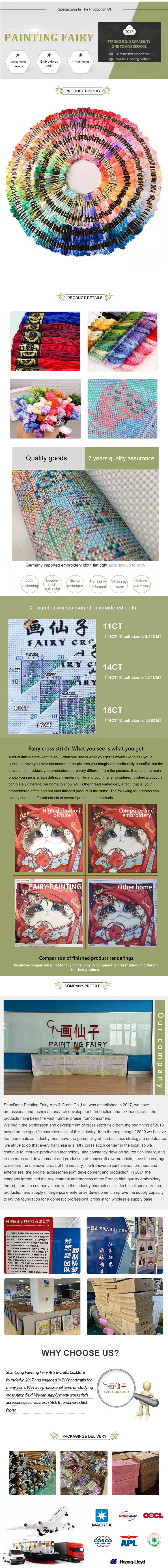 [ZZ7326-London Reflection] 11CT 14CT 16CT DIY Stamped Cross Stitch Kit with Printed Canvas and Cotton Threads Embroidery Needlew view 4