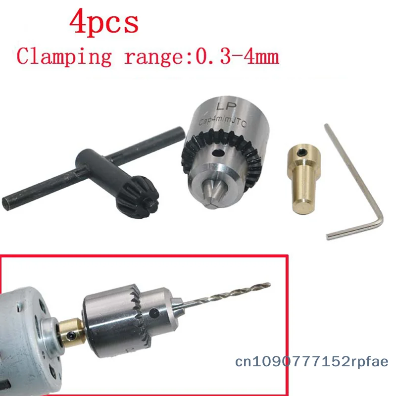 

{NN72} 1 Set Mini Drill Chuck Micro 0.3-4mm Taper Mounted Drill Chuck And Wrench
