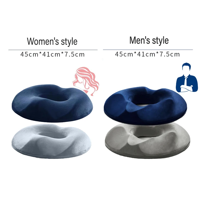 Cojín ortopédico de espuma viscoelástica para silla de próstata, almohada de Donut para hemorroides, coxis y coxis, 1 piezas