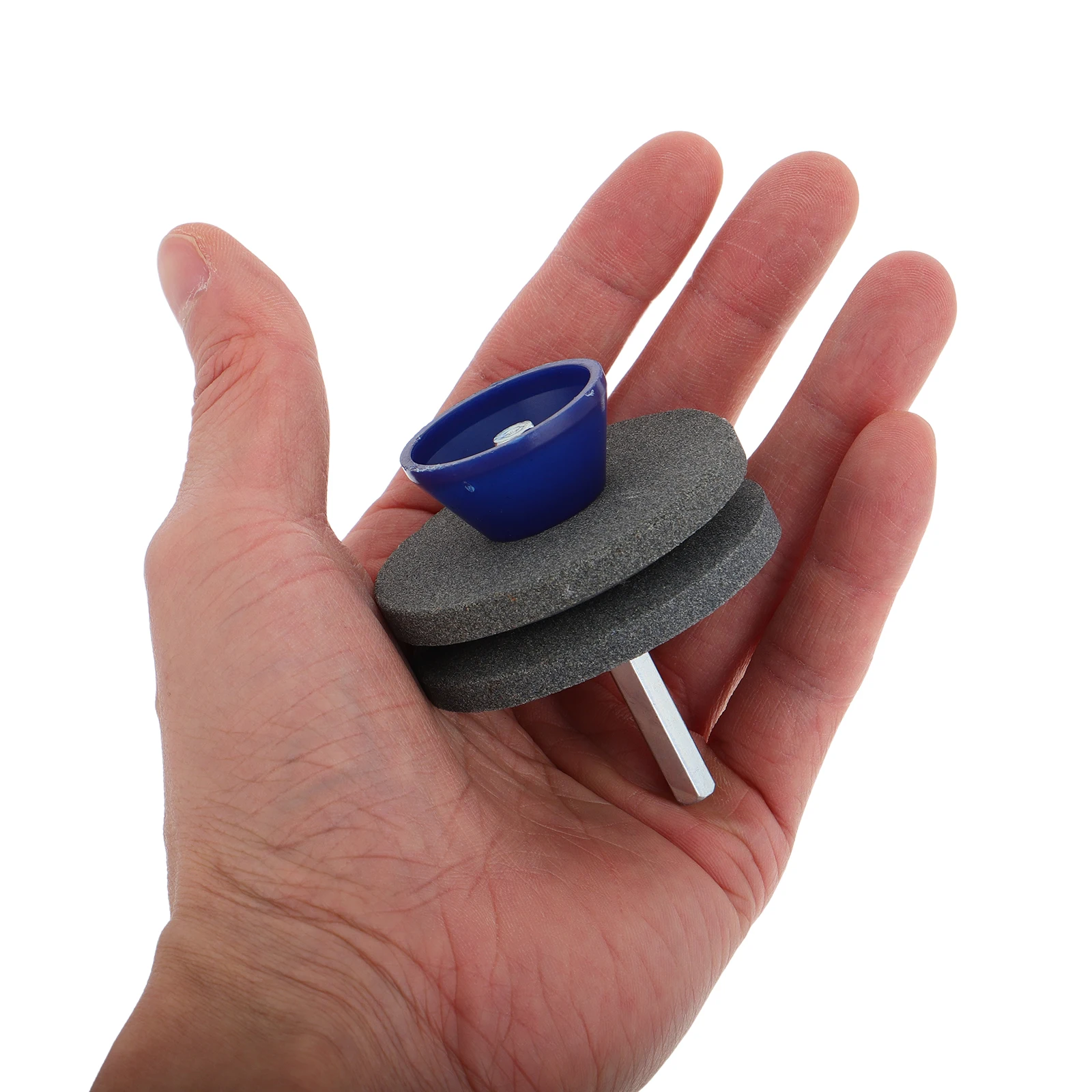 

Double Layer Lawnmower Blade Sharpener Kitchen Tool Four Layer Grinding Wheel Durable Design Versatile Use Home Garden Efficient