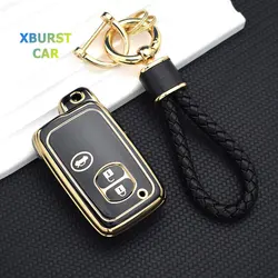 2/3/4 Buttons TPU Car Key Case Cover Keychain Holder For Toyota Camry Prius Land Cruiser Prado 150 Crown For Subaru Foreste XV