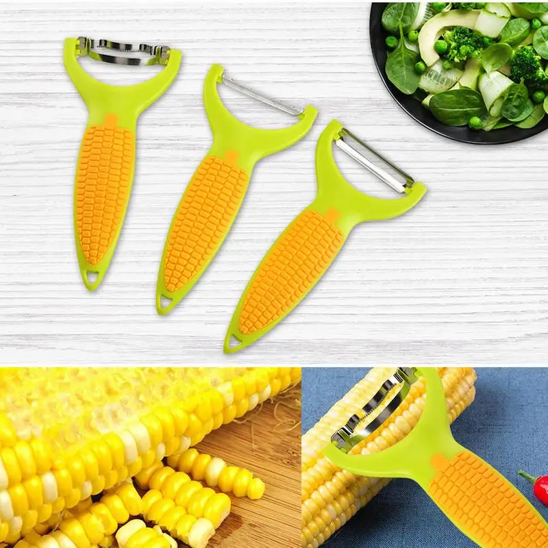 Corn Stripper Peeler Corn Peeler Stripper Stainless Steel Splitter Tool Corn Cutter Off Cob Kernel Remover Slicer Corn Kernel