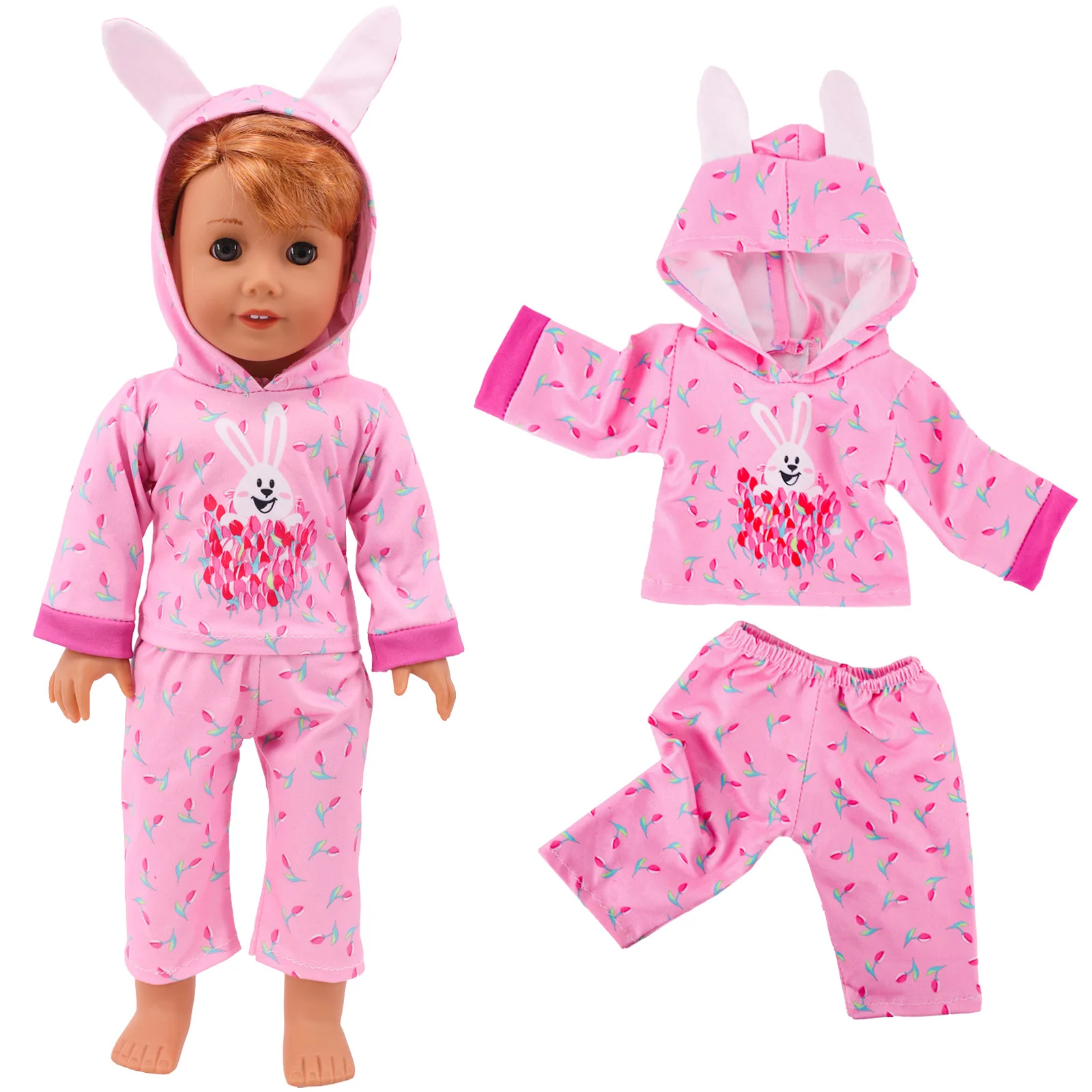 2 Pcs/Set=Shirts + Pants Doll Clothes Accessories For Born Baby 43cm Items & 18 Inch American Doll Girl\'s Toys & Our Generation