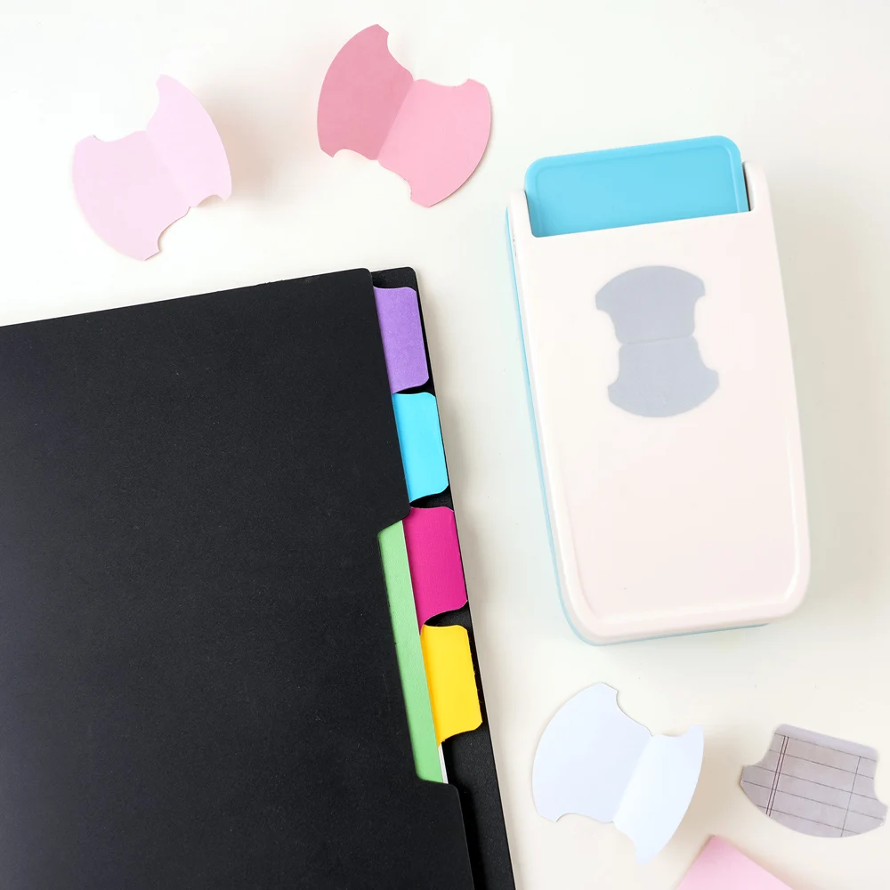 

1Pc Whale-Tail Tab Punch Sector Label Punching Machine Label Punching Handheld Blade for Journal Diy Classifying Documents