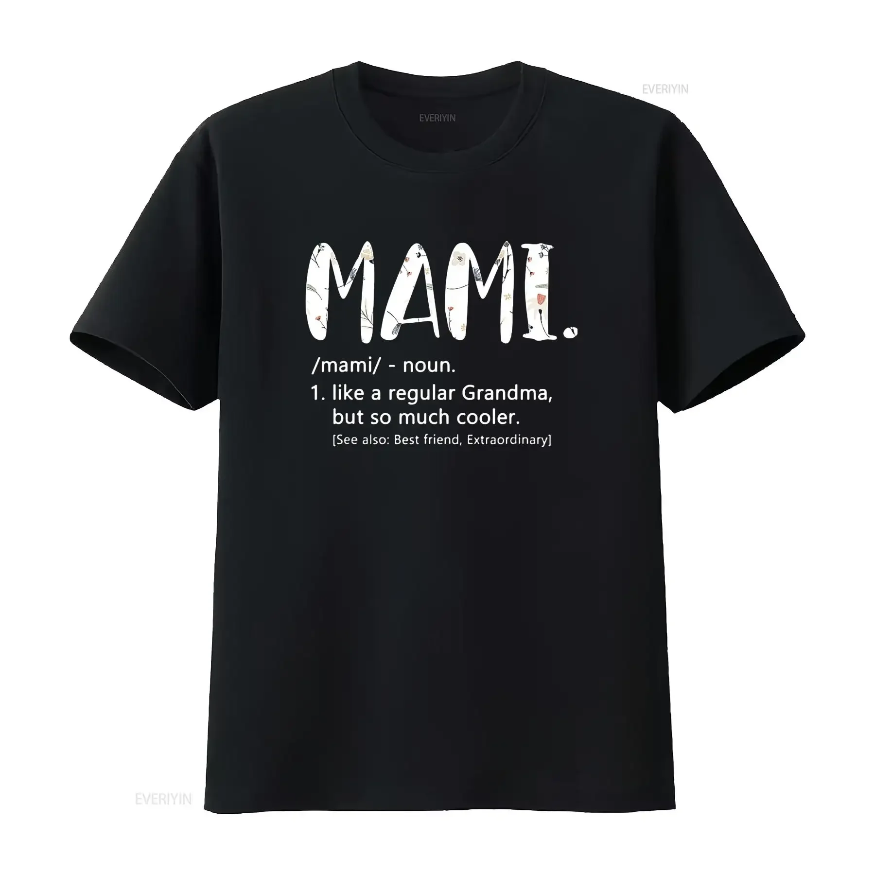 

Футболка Mami для женщин, идея ко Дню матери, милая бабушка, винтажная стираная слегка унисекс, дизайнерская одежда с графикой, повседневная мода