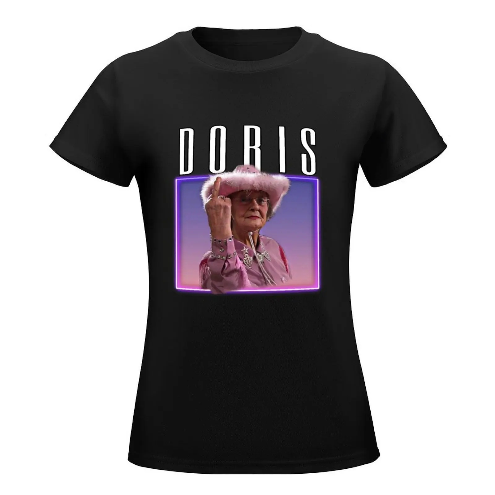 Doris Retro Gavin & Stacey T-Shirt Short sleeve tee Blouse korean fashion Female clothing oversized t shirts for Women