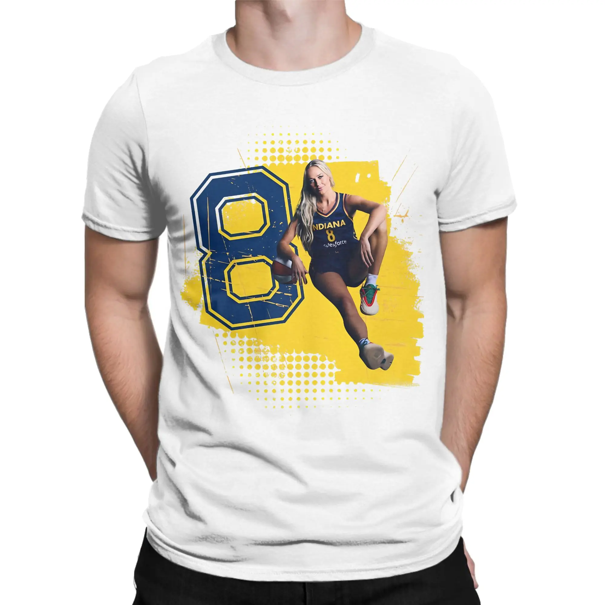 Sophie Cunningham Indiana Fever T-Shirts for Men Women Basketball Number 8 Amazing Pure Cotton Tees T Shirts Party Clothing