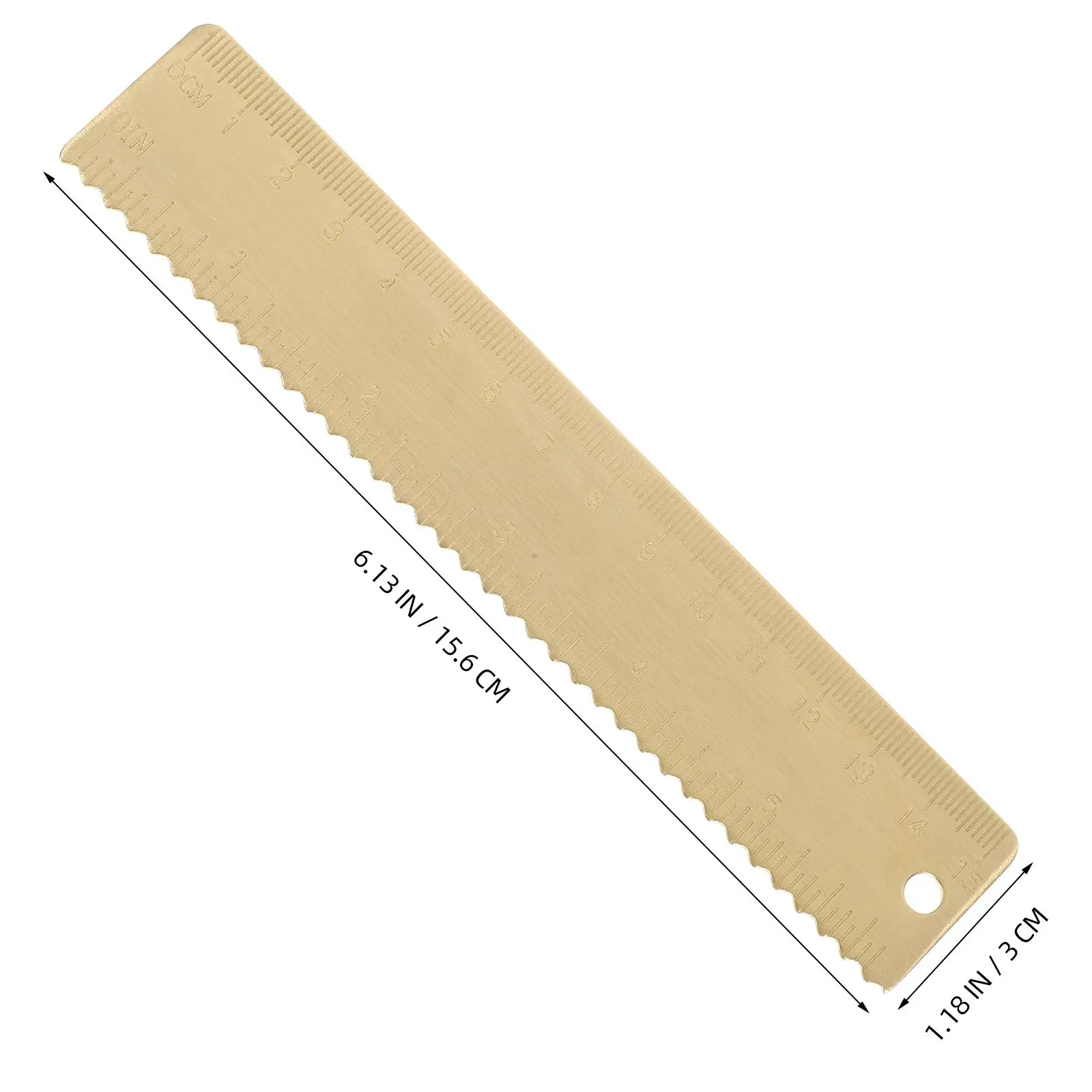 Brass Scale Ruler Compact Portable Measuring Tool Straight Ruler Professional Drafting Kids Stationery Drawing Tools Office Use