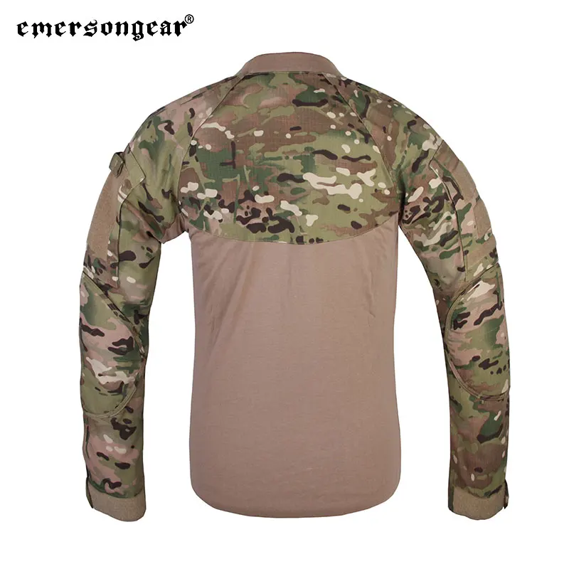 Emersongear, camisas de combate táctico, camisetas para hombre, camisetas de caza al aire libre, ropa Airsoft, camiseta de manga larga de camuflaje para senderismo MC