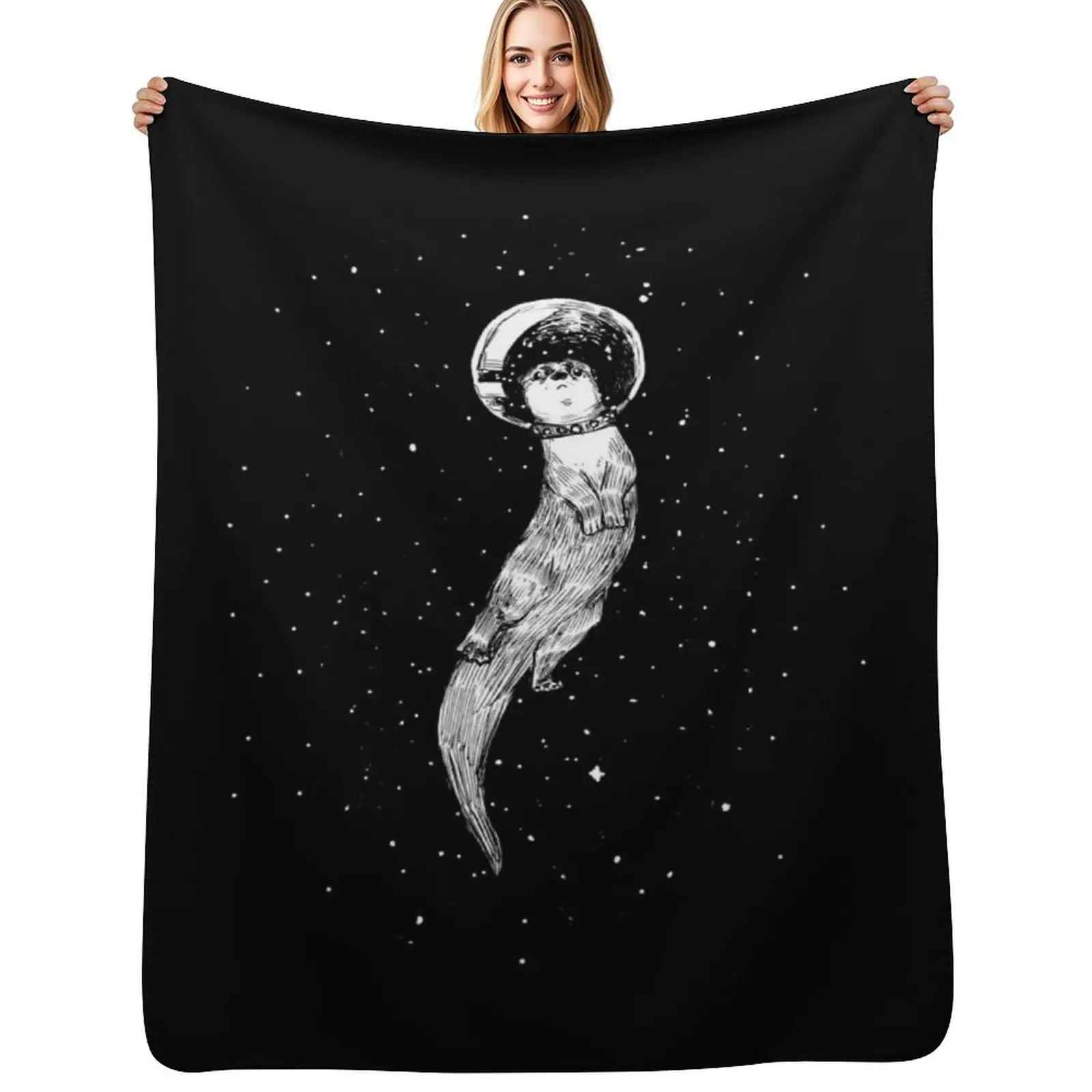 

Drifting in Otter Space (best for color) Throw Blanket blankets and throws sofa bed Hairys Blankets For Baby Blankets