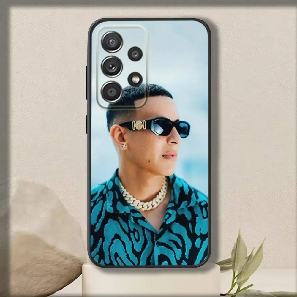 حافظة هاتف Singer D-Daddy Yankees لهاتف سامسونج S 25,24,23,22,30,21,10,9,Ultra,Plus,Lite,FE,4,5G حافظة سوداء ناعمة