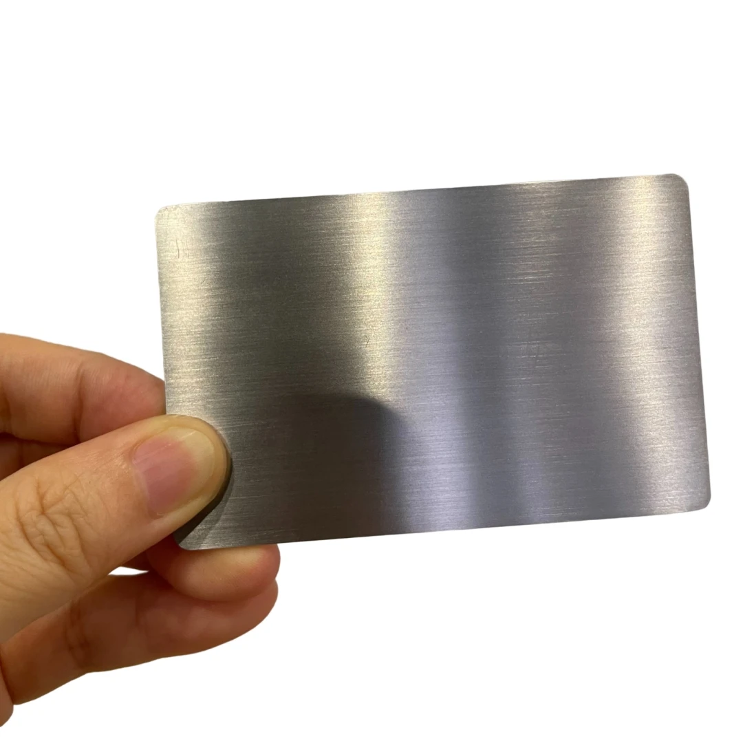 Customized inquiry Custom Personalized Plain Stainless Steel Laser Engraving Metal Business Cards Blank 0.3mm 0.5mm 0.8mm Blank