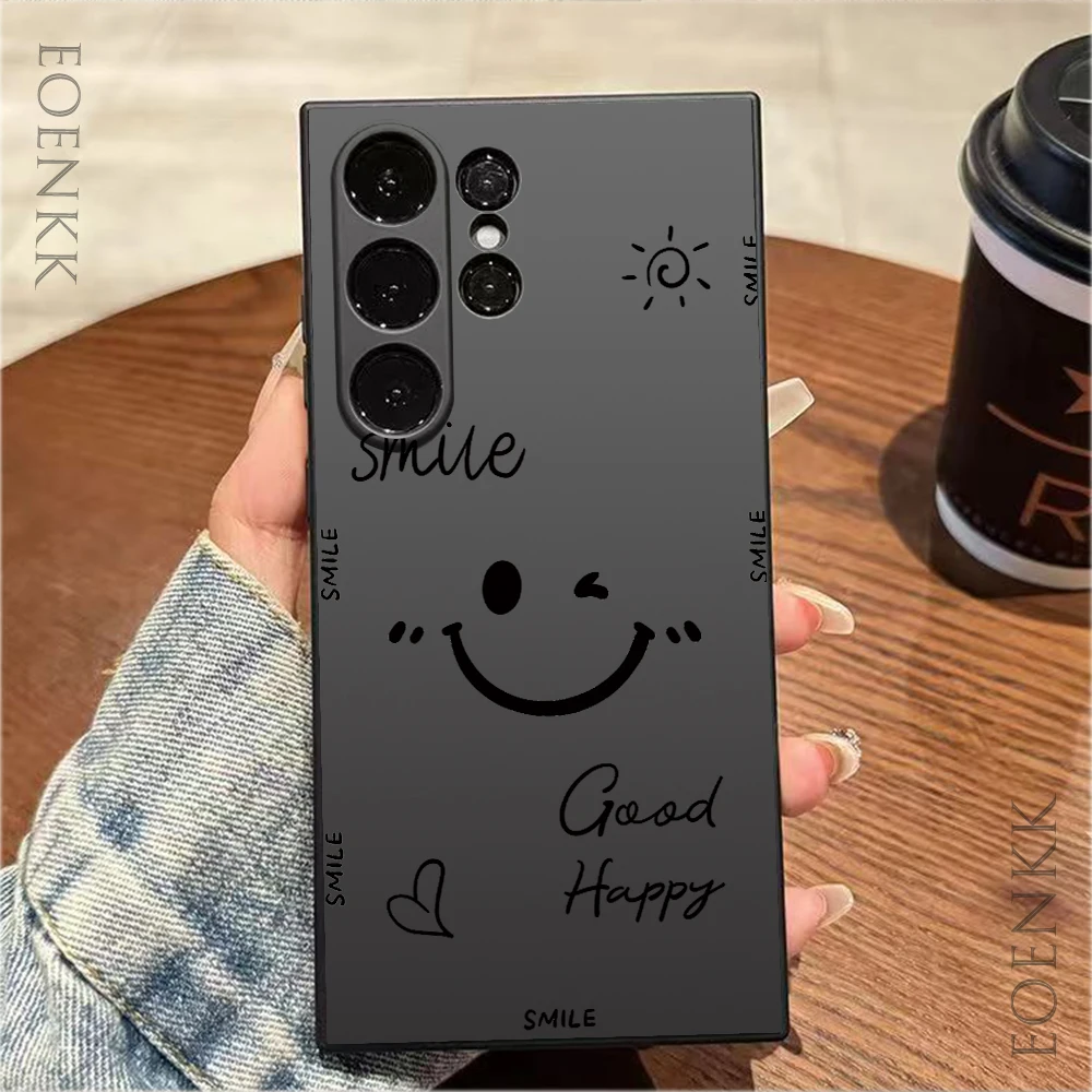 Smile Every Day Phone Case For Samsung Galaxy Note 10 20 Lite S25 S24 S23 S22 S21 S20 Ultra FE Plus 5G Silicone Soft Back Cover