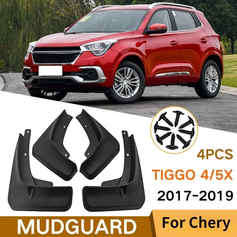 For Chery Tiggo 4/5X 2017-2019 Car Front Rear Mudguard Fender Mud Flaps Guard Splash Flap Mudguards Car Body Decoration Kit