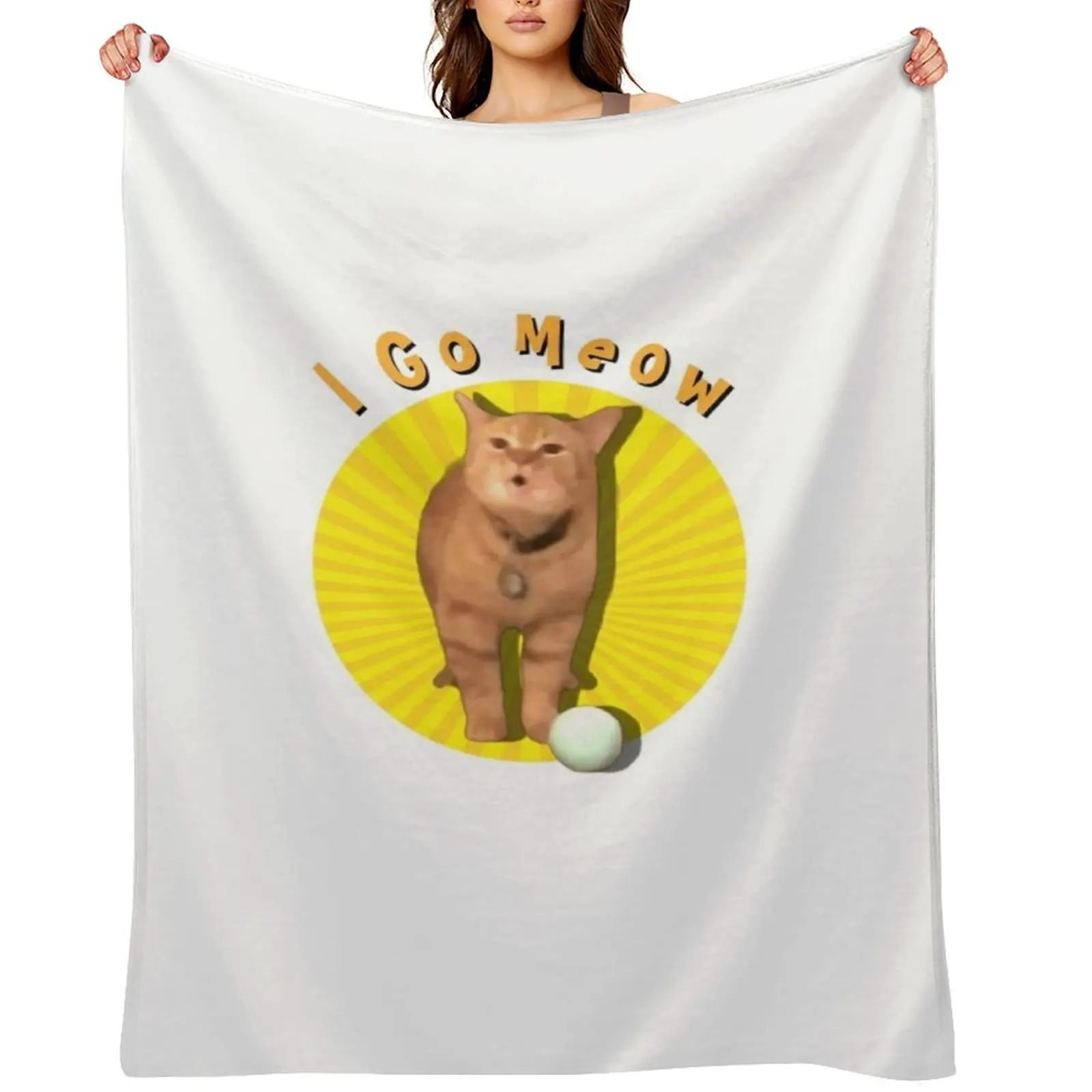 I Go Meow Singing Cat Meme The Kiffness Throw Blanket Beautifuls Flannel Soft Beds blankets ands Blankets