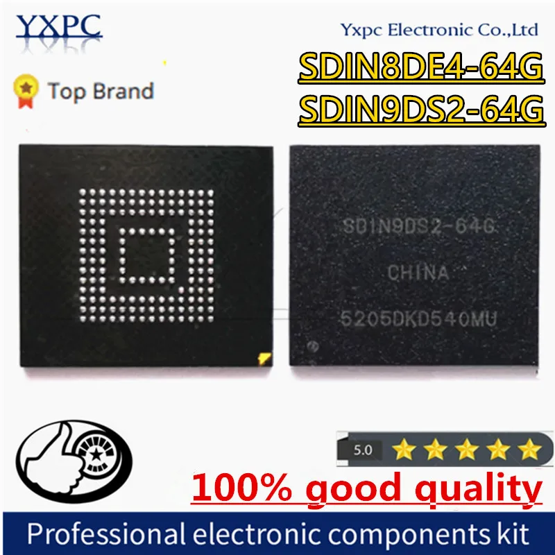 SDIN8DE4-64G SDIN9DS2-64G SDIN8DE4 SDIN9DS2 64G BGA153 EMMC 64GB Flash Memory IC Chipset with balls