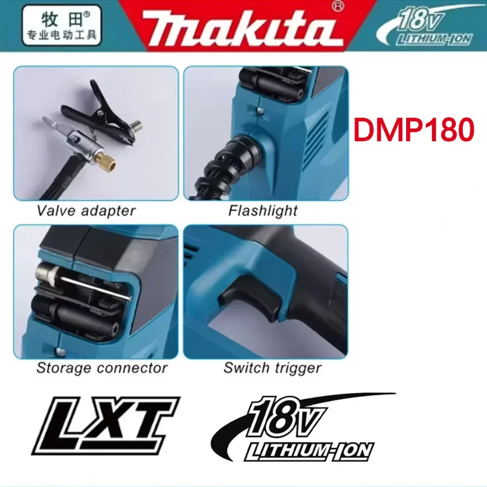 Makita DMP180Z 18V LXT® Lithium-ion Cordless Inflator French Valve Adapter Sports Ball Needle Conical Adapter Blue Makita 18v