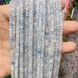 Natural Aquamarine Morganite Stone   3x3mm green agate Cube Beads  DIY Loose Beads For Jewelry Making Beads Necklace15