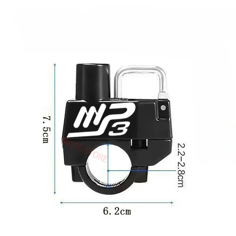 For Piaggio MP3 Helmet Lock Anti-theft Locker Locking Device Rustproof Fine Workmanship Compact Size Convenience Motorcycle Supp