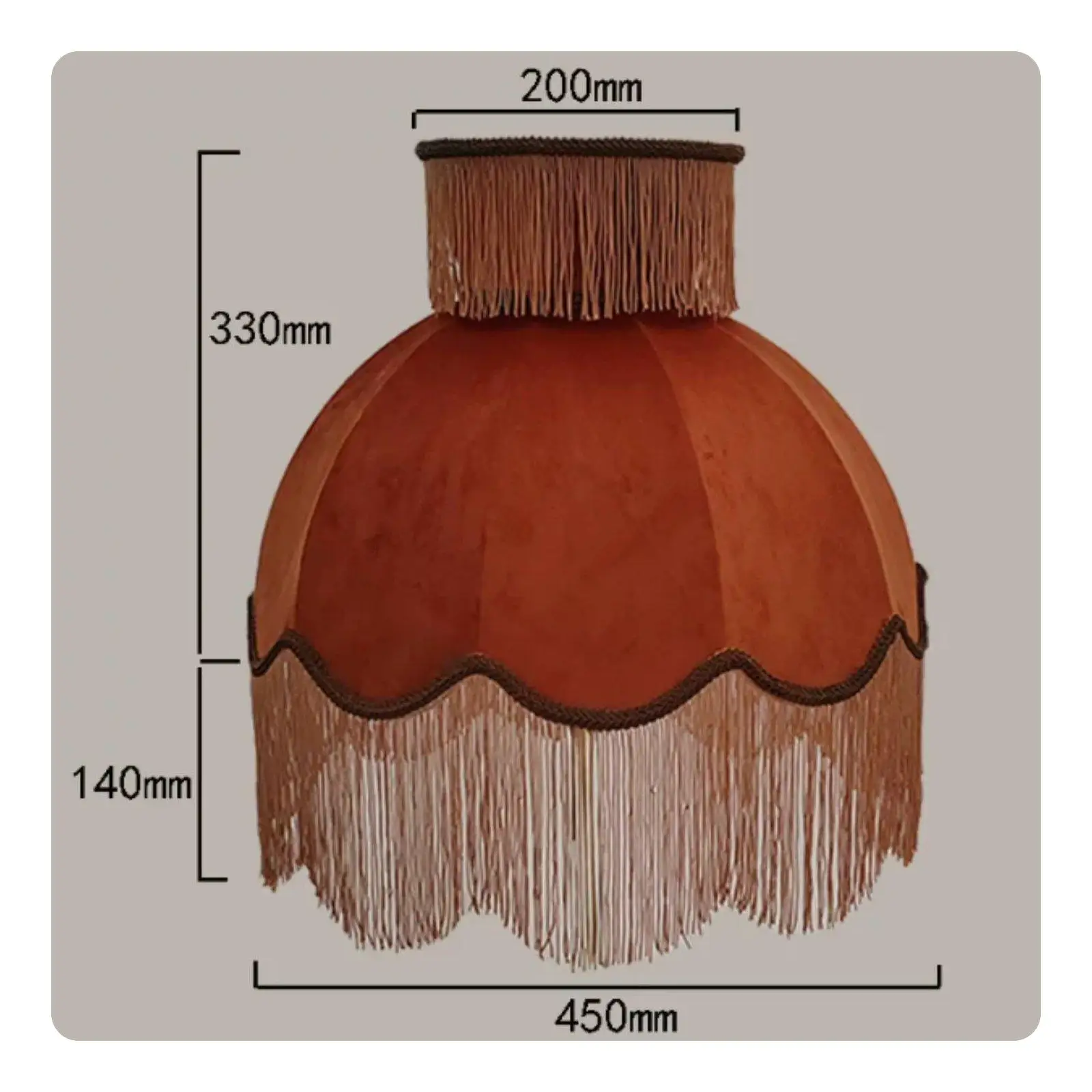 Modern Velvet Tassel Lampshade Decorative Fabric Lamp Cover for Table Lamp Elegant Lighting for Home Hotel