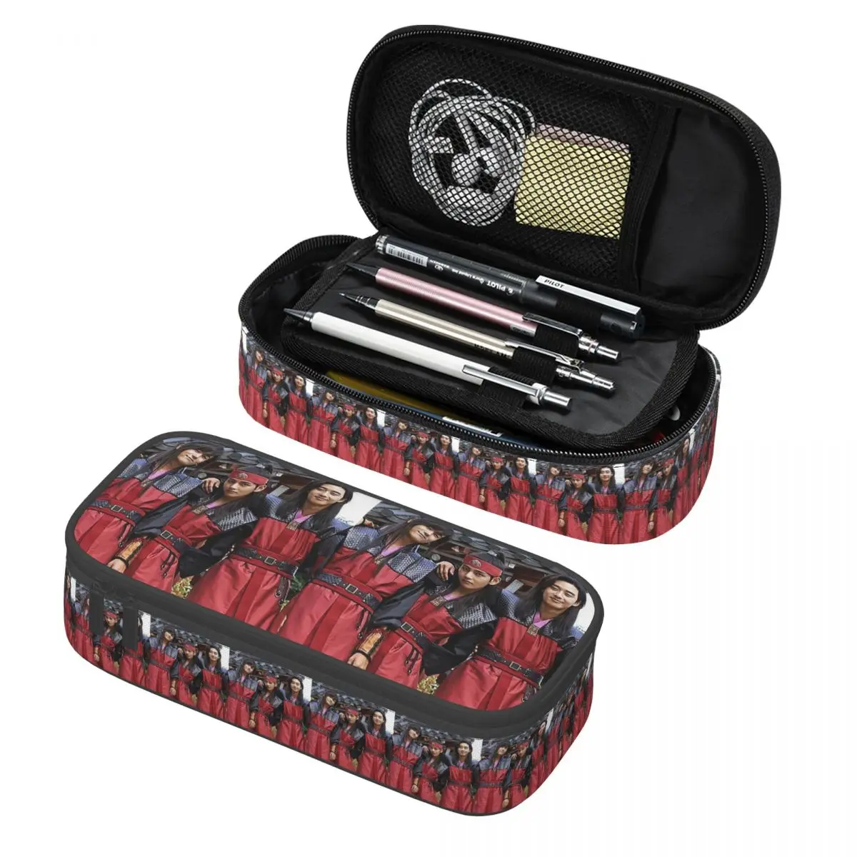 Estuches para lápices Cast Of Hwarang TV, bolsa para lápices, suministros de papelería, caja de almacenamiento grande para bolígrafos, bolsa para lápices para niños