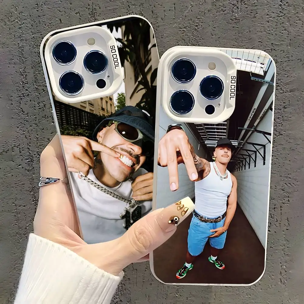 

Singer F-Feid Ferxxo SIXDO Phone Case For iPhone 17,16,15,14,13,12,11,Pro,XS,Max,Plus,Mini,SE White Candy Matte Shockproof Cover