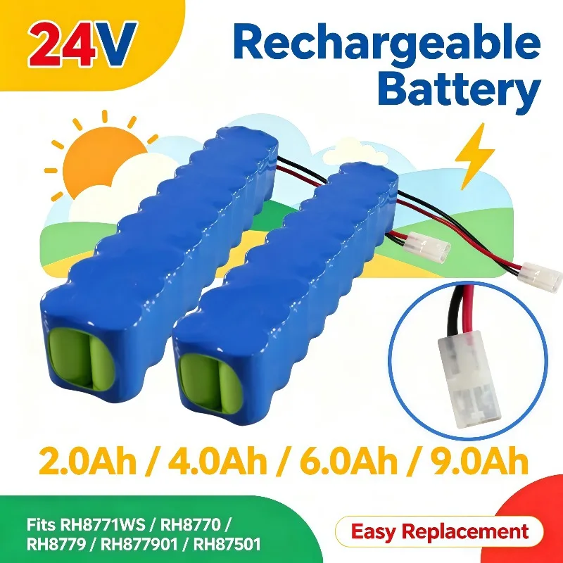 24V 2.0Ah/4.0Ah/6.0Ah/9.0Ah Battery Pack Rechargeable Replacement For RH8771WS RH8770 RH877901 rh87501