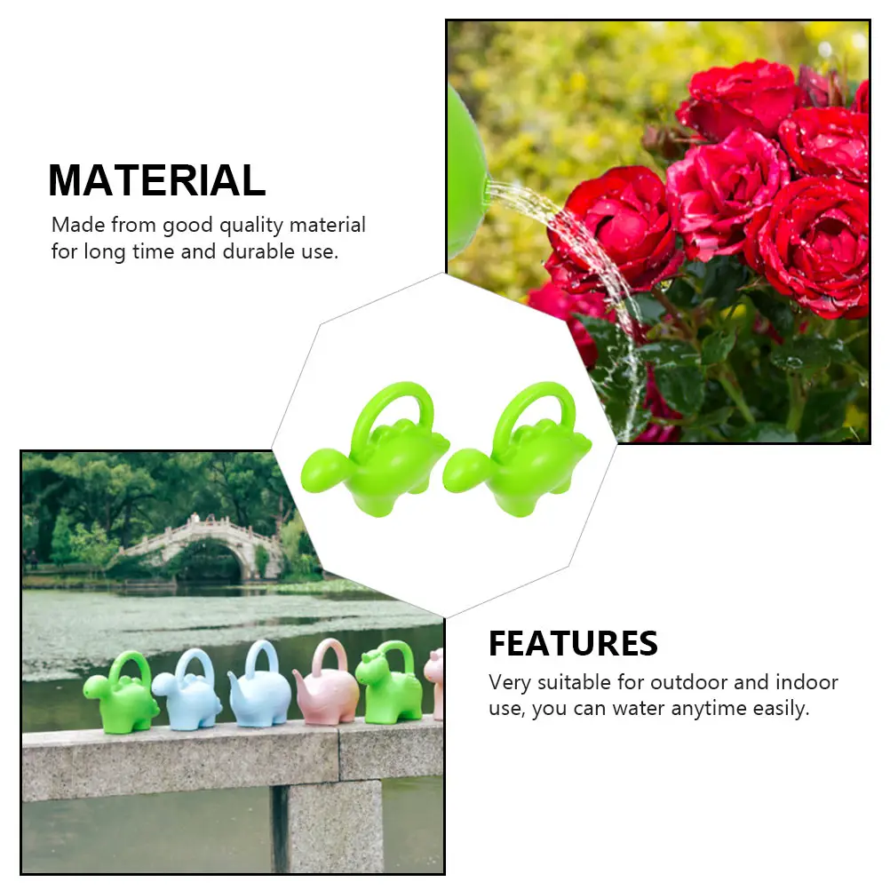 

2 Pcs Animal Shape Watering Kettle Cute Can for Indoor Plants Kids Plastic Toy Small Baby
