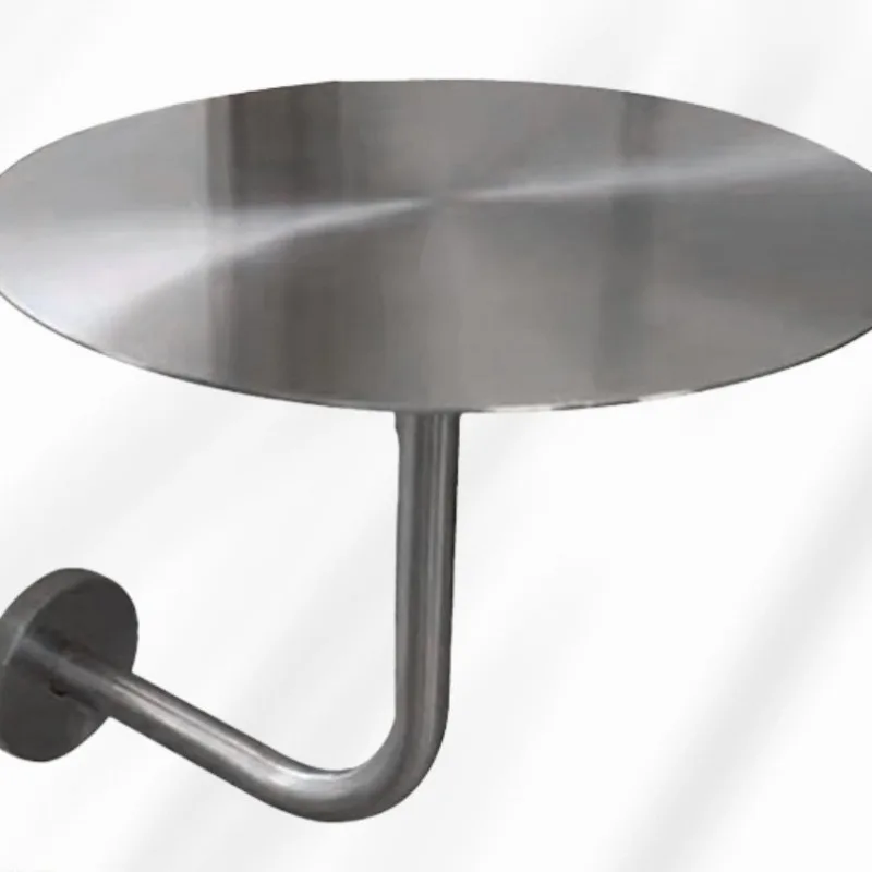

Stainless steel small round table, solid metal round table L table