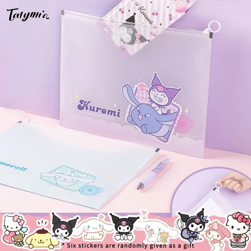 

Sanrio Kulomie A4 Zipper Bag Student Information Large Capacity Test Paper File Bag Waterproof File Bag