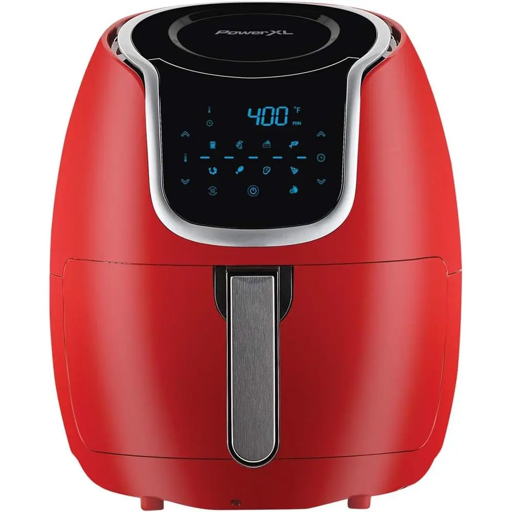 

Vortex Air Multi-Cooker: 5-Qt Roaster, Baker, Dehydrator, Reheater with Non-Stick Basket and Cookbook, Red