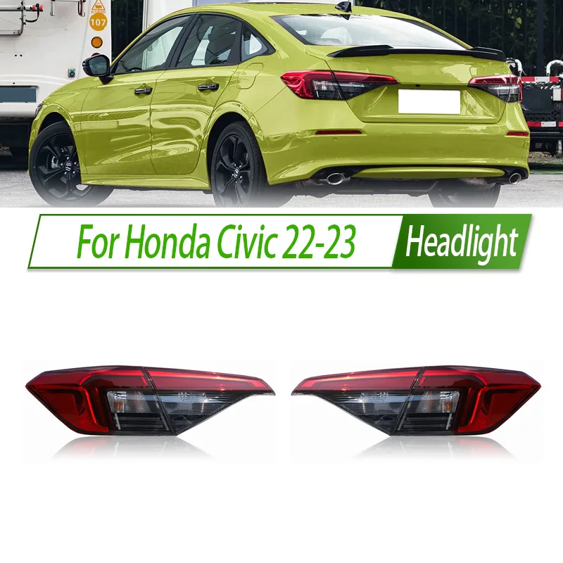 

For Honda Civic 22-23 Car Taillight Assembly OEM Style Rear Lamp with Turn Signal Reverse Light Direct Fit Replacement