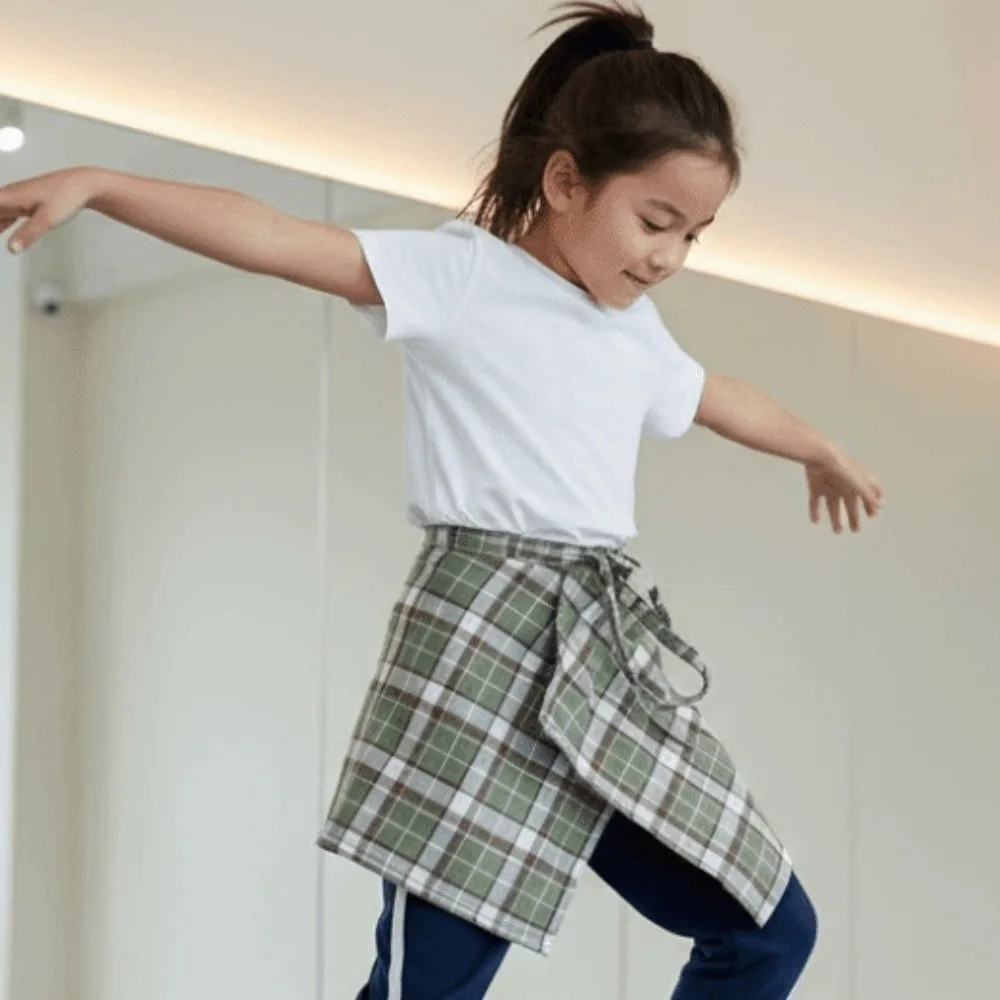 

Fashion Korean Style Plaid Skirt Belted Hip-hop Irregular a-line Shortskirt High Waist Underskirt Waist Seal Skirt Boys