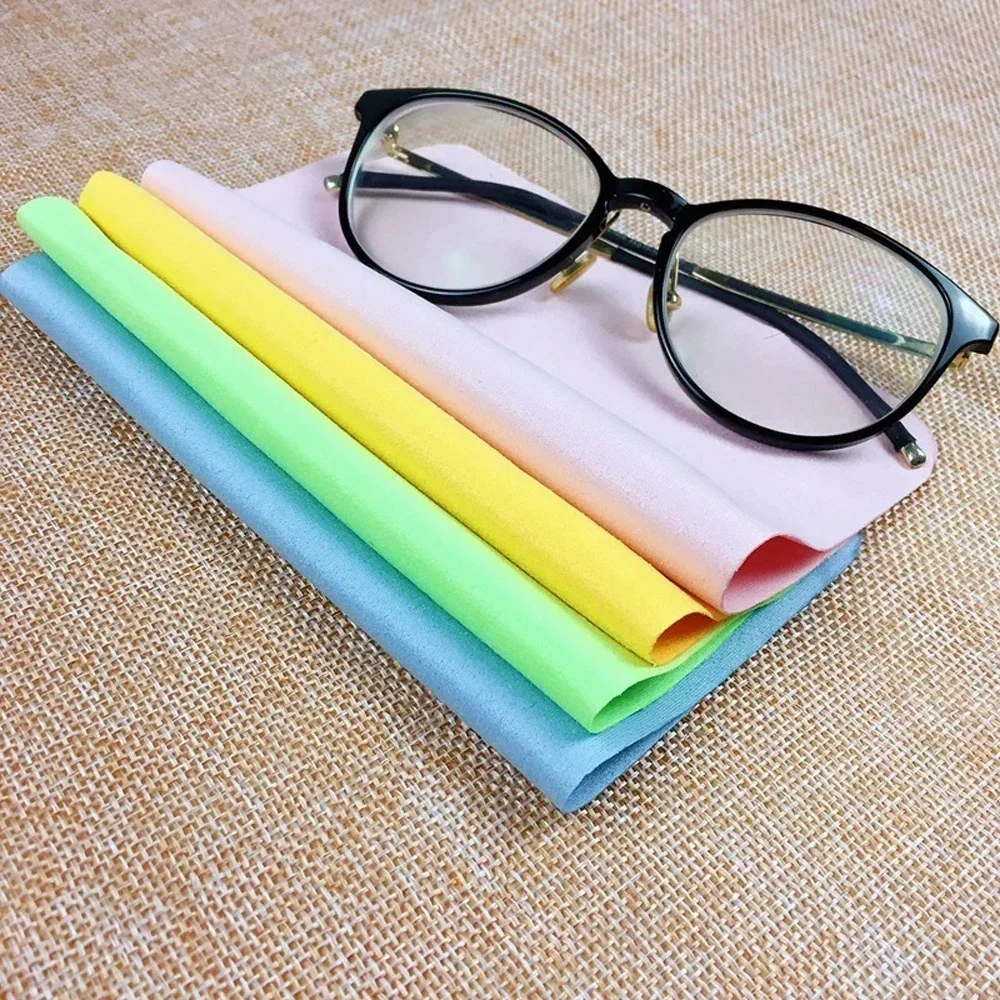 10pcs Reusable Anti-Fog Wipe Lens Glasses Cleaning Cloth Scouring Pad Soft Cloth Wash Towel Napkin Glasses Wipe for Phone Screen