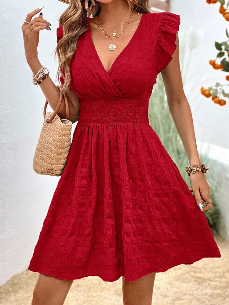 Elegant Short Dresses For Women Summer,Casual Holiday Beach Dress,Fashion Summer Dresses 2024,Summer Clothes Women 2024