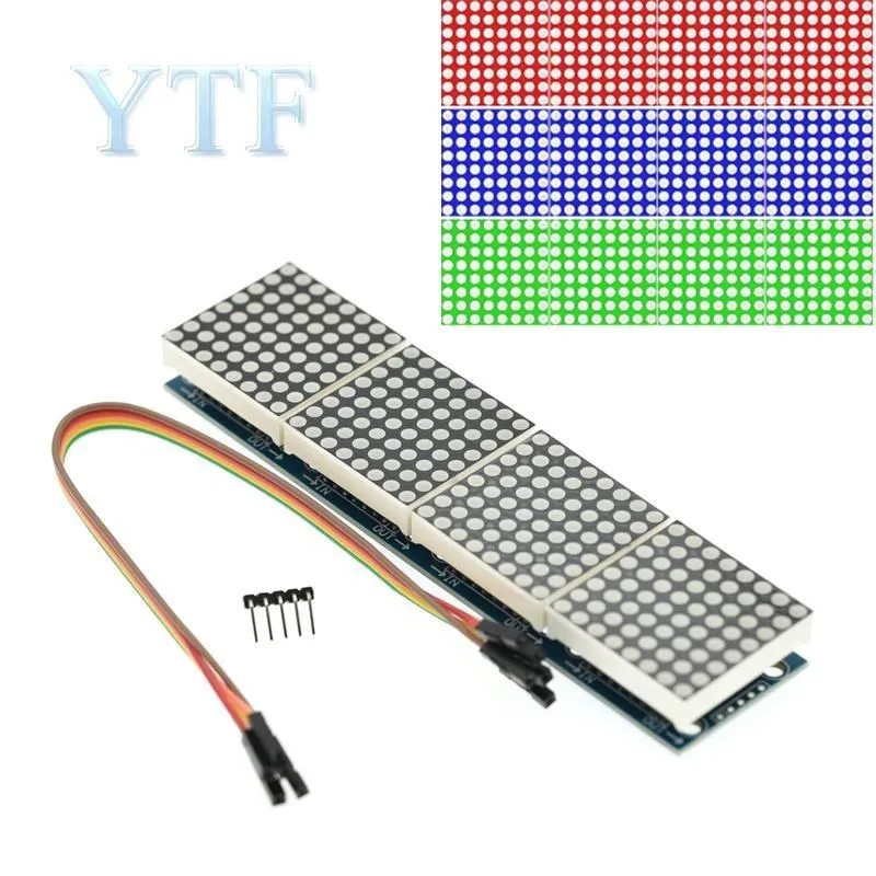 MAX7219 Dot Matrix Module Control Microcontroller 4-in-1 Display Send 5P Line (H6A4)