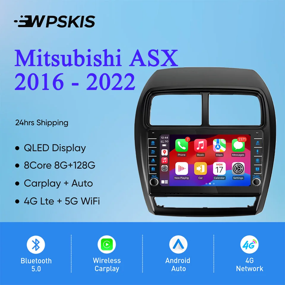 8G Ram 128GB QLED Radio de coche vídeo Audio A/V reproductor de música DVD GPS Navi para Mitsubishi ASX 2016 - 2023 Carplay Auto DSP RDS 4G Sim