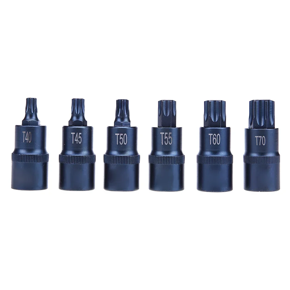 Torx Screwdriver Bit 1/2 Socket Bits Adapter for Screwdrivers T30 T35 T40 T45 T50 T55 T60 T70 Drive Socket Repair Hand Tool