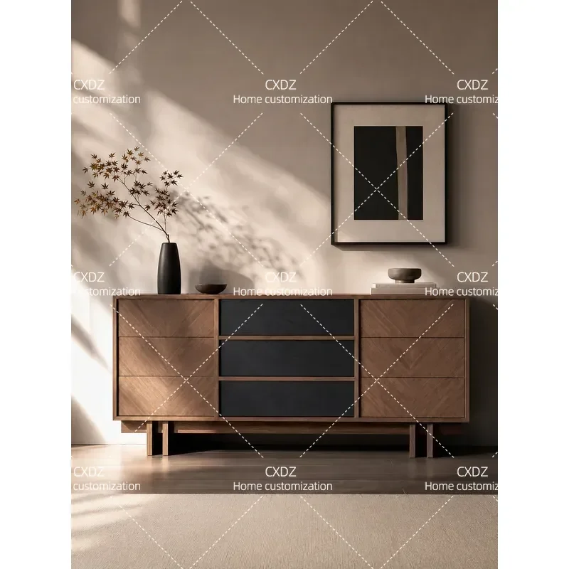 Shen Qiujiu Chest Bedroom Bedside Storage Cabinet Retro Living Room Dining Side Antique Entrance Locker
