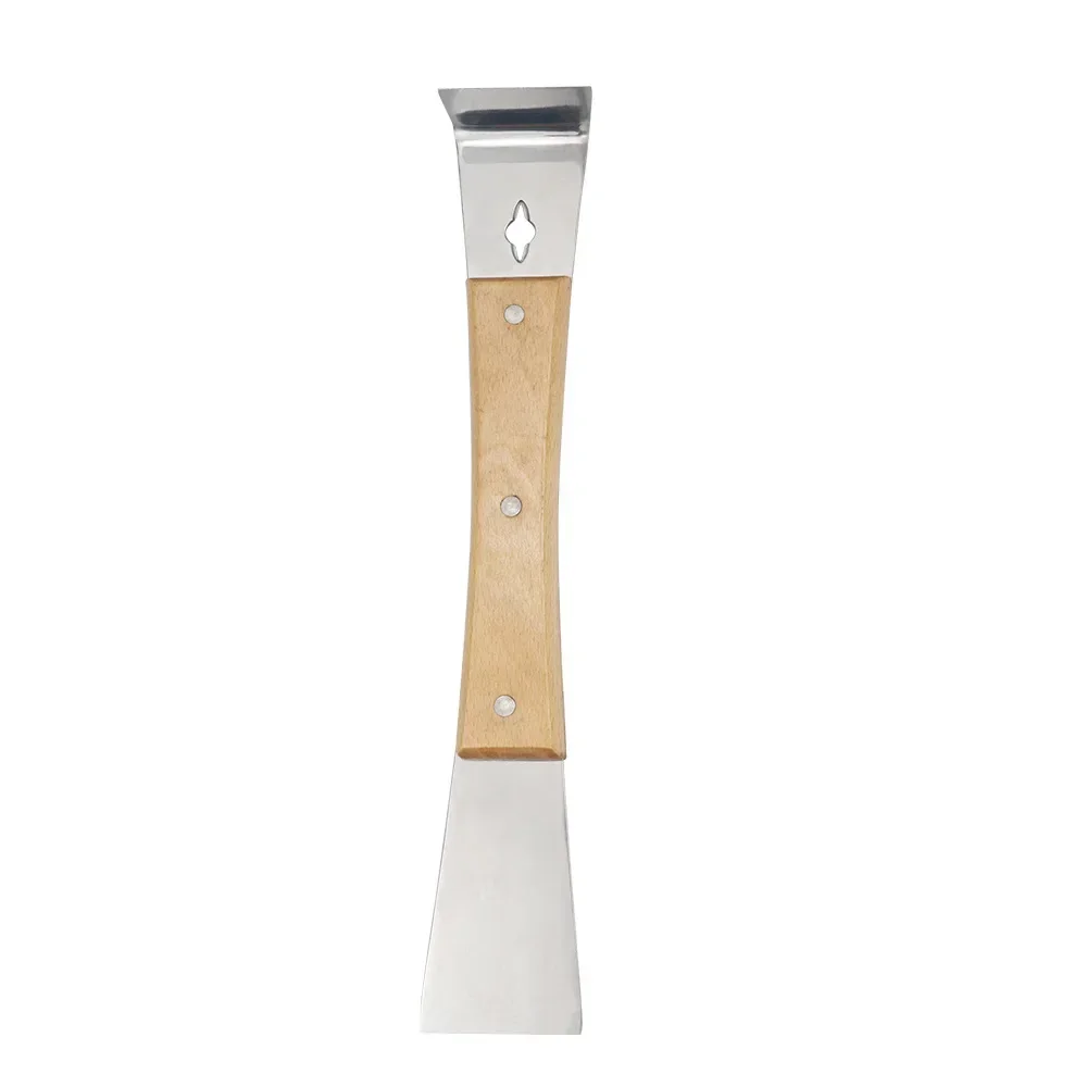 A Extended And Thickened Stainless Steel Wooden Handle Scraper Multifunctional Stapler Pry Bar Beehive Frame